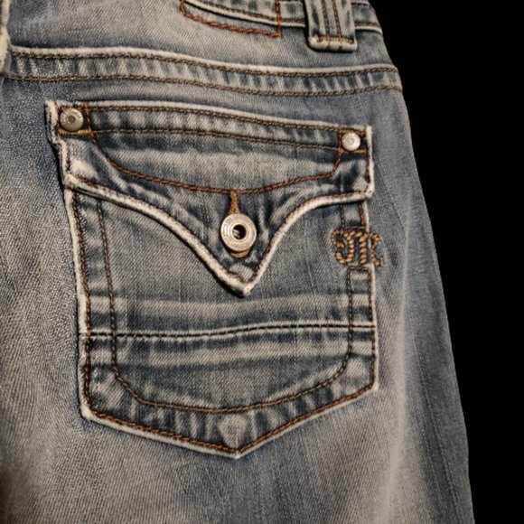 Miss Me Blue Jeans Flare Studs Distressed Denim JP4503 | Women's 28 Pre-owned - Picture 3 of 14